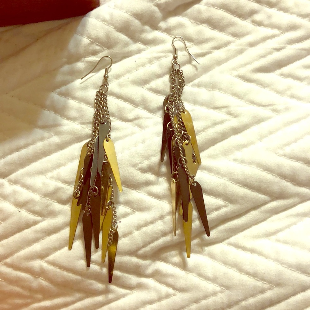 Mixed Metals Dangle Earrings